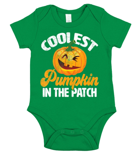 Coolest Pumpkin In The Patch Halloween Kids Short Sleeve Baby One-Piece