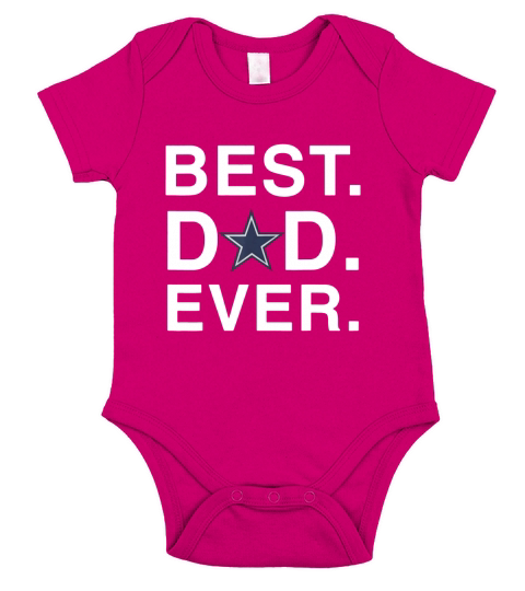 Father’s day Cowboy BEST DAD EVER Dallas Fans Short Sleeve Baby One-Piece
