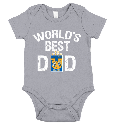 FC Tigres UANL Mexico Worlds Best Dad Fathers Day Gift Short Sleeve Baby One-Piece