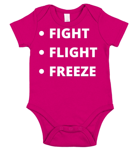 Fight Flight Freeze Short Sleeve Baby One-Piece