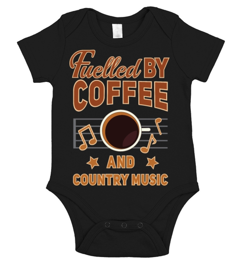 Fuelled by coffee and country music Short Sleeve Baby One-Piece