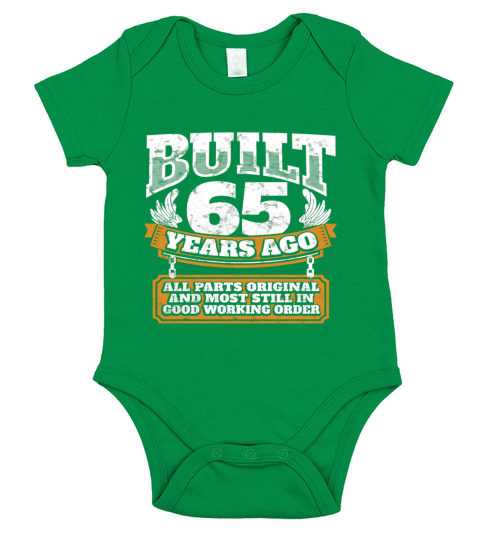 Funny 65th Birthday Shirt B-Day Gift Saying Age 65 Year Joke Short Sleeve Baby One-Piece