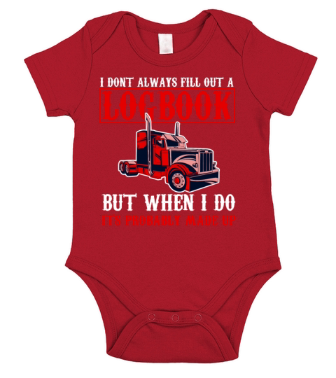 Funny Trucker Logbook Vintage Quote Truck Driving Short Sleeve Baby One-Piece