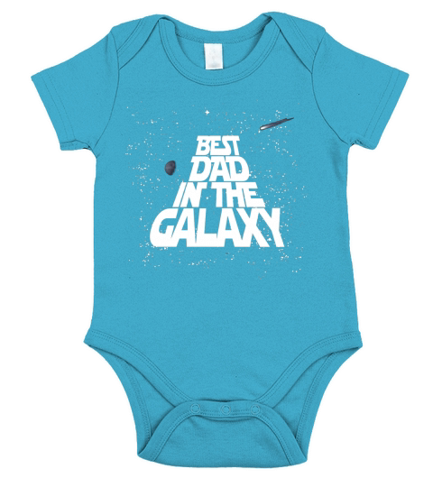 Galaxy Best Dad T-Shirts Short Sleeve Baby One-Piece