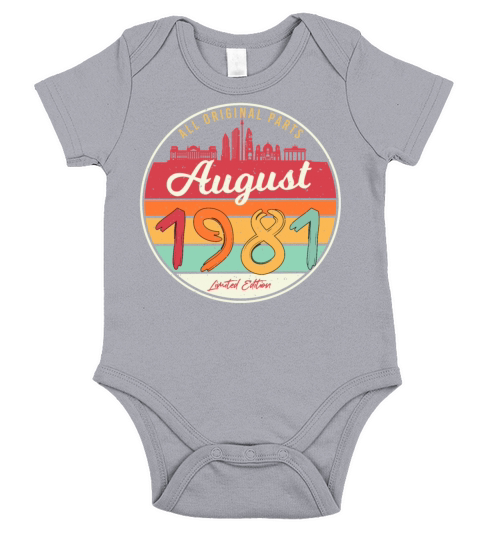 Gift Idea For August 1981 Short Sleeve Baby One-Piece
