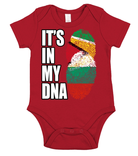 Guyanese And Bulgarian Mix Heritage DNA Flag Short Sleeve Baby One-Piece