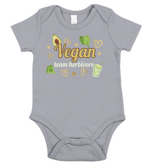 Herbivore Avocado Heart Vegetable Vegetarian Vegan Short Sleeve Baby One-Piece