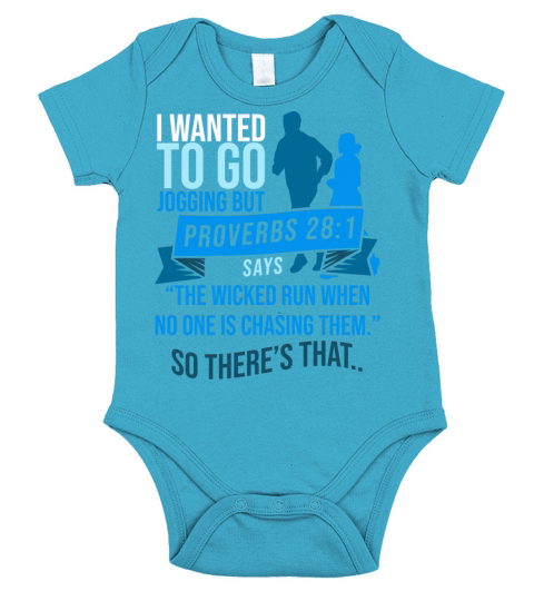 I Wanted To Go Jogging But Proverbs Christian Short Sleeve Baby One-Piece