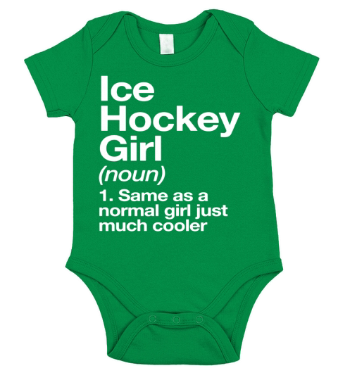 Ice Hockey Girl Definition Short Sleeve Baby One-Piece