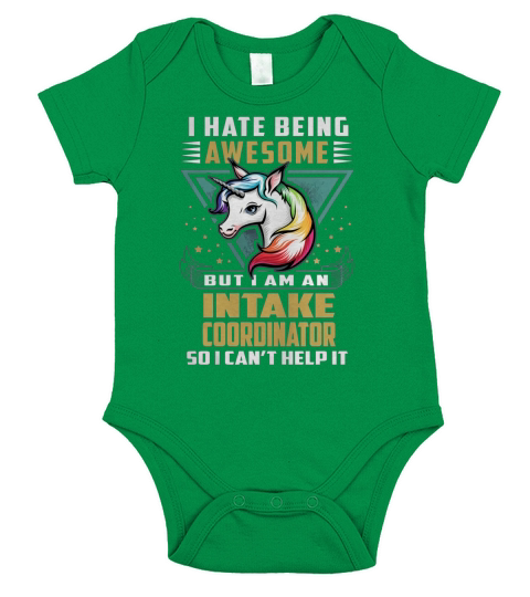 INTAKE COORDINATOR Job Unicorn Short Sleeve Baby One-Piece
