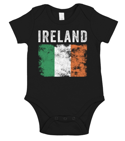 Ireland Flag Distressed - Irish Flag Short Sleeve Baby One-Piece