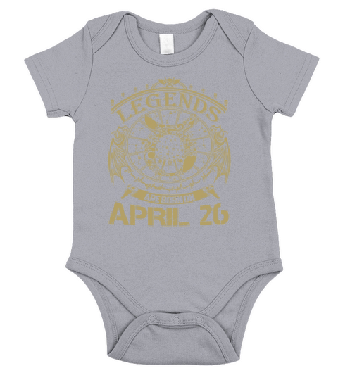 Legends are born on April 26 Short Sleeve Baby One-Piece