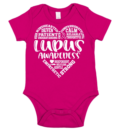 Lupus or Lupus awareness heart design Short Sleeve Baby One-Piece