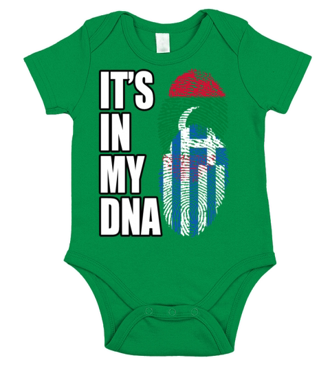 Maldivian And Greek Mix Heritage DNA Flag Short Sleeve Baby One-Piece
