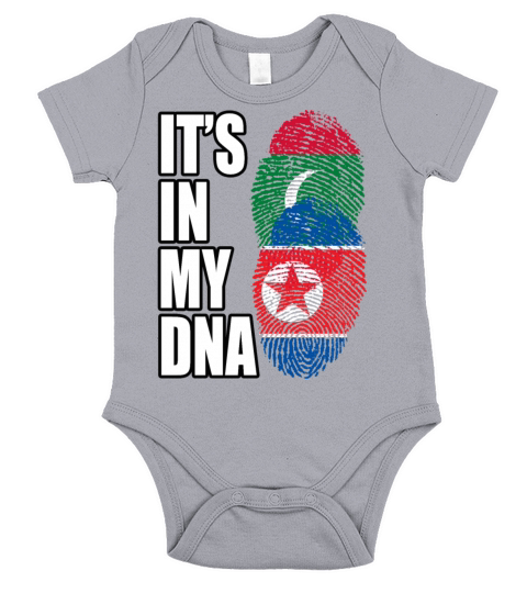 Maldivian And North Korean Mix Heritage DNA Flag Short Sleeve Baby One-Piece