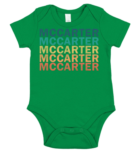 Mccarter Name T Shirt - Mccarter Vintage Retro Nam Short Sleeve Baby One-Piece