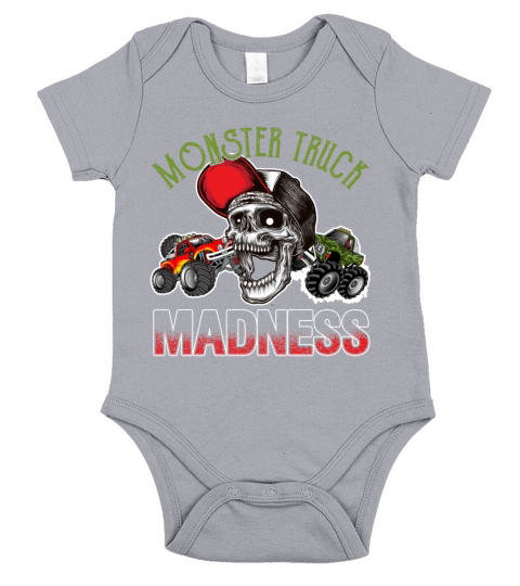 Monster Truck Madness Short Sleeve Baby One-Piece