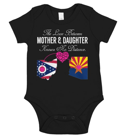 Mother Daughter - Ohio - Arizona - States Shirt Short Sleeve Baby One-Piece
