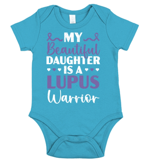 My Daughter Is A Lupus Warrior Lupus Awareness Short Sleeve Baby One-Piece