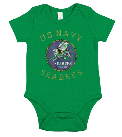 Navy Seabees Us Military Vintage shirt Short Sleeve Baby One-Piece