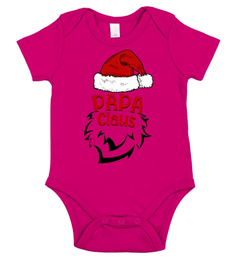 Papa Claus Christmas Short Sleeve Baby One-Piece