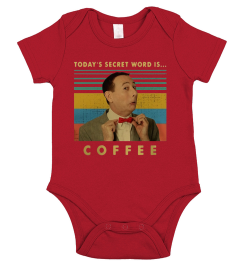 Pee-wee Herman Today’s secret word is coffee vintage shirt Short Sleeve Baby One-Piece