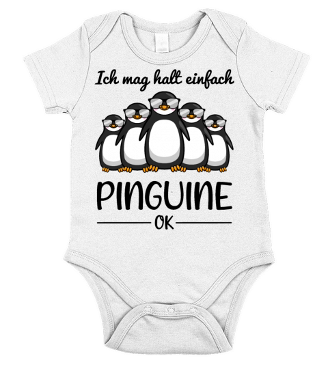 Penguin Lovers Quote Funny Gift Idea Short Sleeve Baby One-Piece