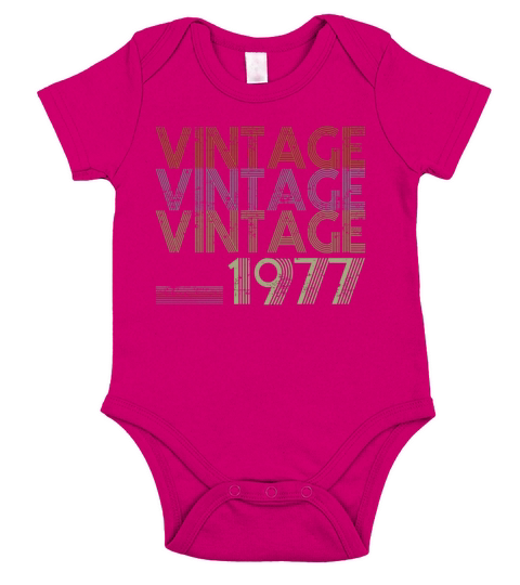 Retro Classic Vintage 1977 - 40th Gift 40 Yrs Years Old Short Sleeve Baby One-Piece