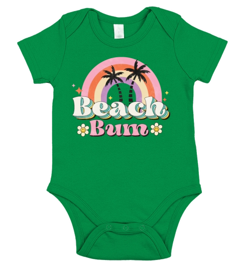 Retro Summer Sublimation Short Sleeve Baby One-Piece