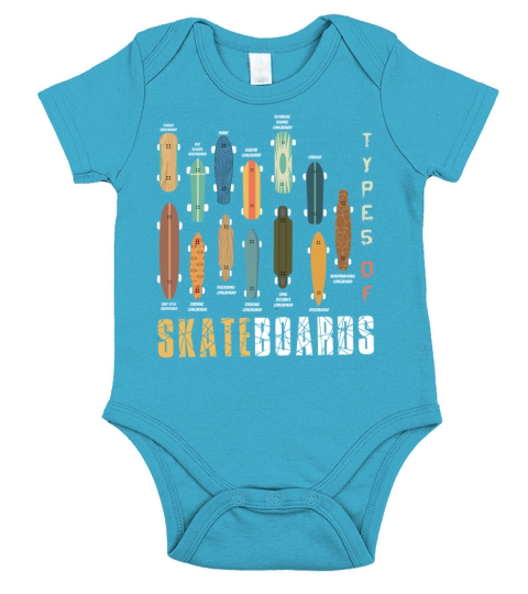 Skating Board Skate Types Of Skateboard Short Sleeve Baby One-Piece
