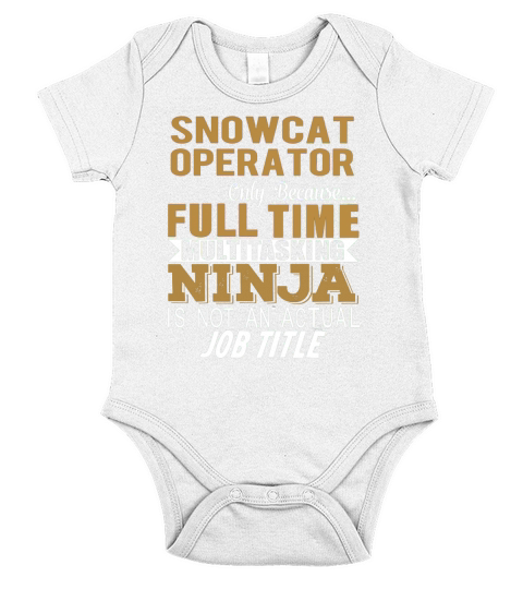 SNOWCAT OPERATOR Ninja Short Sleeve Baby One-Piece