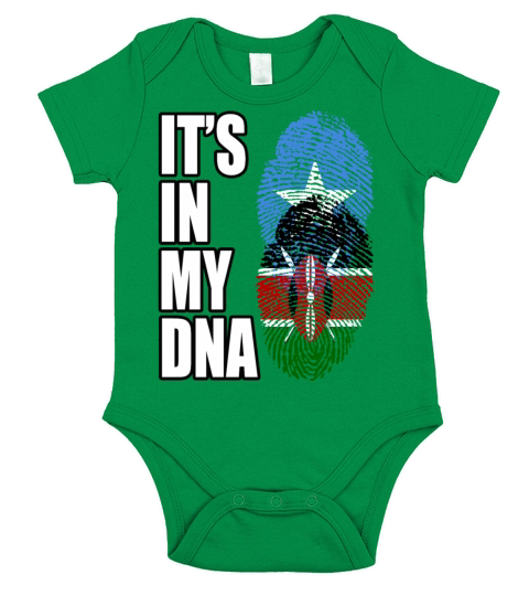 Somali And Kenyan Vintage Heritage DNA Flag Short Sleeve Baby One-Piece