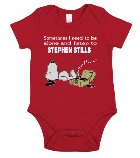 Sometimes I need to be alone and listen to Stephen Stills Short Sleeve Baby One-Piece