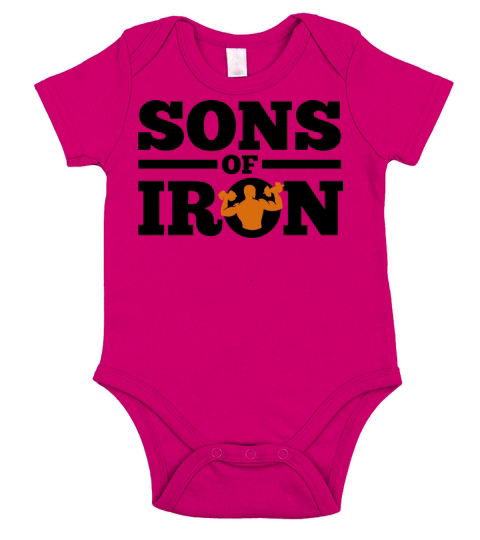Sons of Iron Gym Kings Bodybuilding Fitness Short Sleeve Baby One-Piece