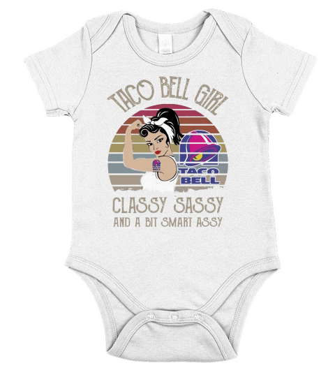 Taco Bell Girl Classy Sassy And A Bit Smart Assy Vintage shirt - Ladies Flowy Tank Short Sleeve Baby One-Piece