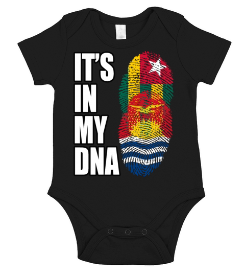 Togolese And Kiribati Mix Heritage DNA Flag Short Sleeve Baby One-Piece