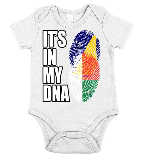 Tokelauan And Malagasy Mix Heritage DNA Flag Short Sleeve Baby One-Piece
