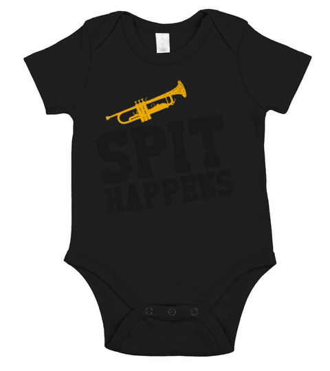 Trumpet Player Pun Vintage Spit Short Sleeve Baby One-Piece