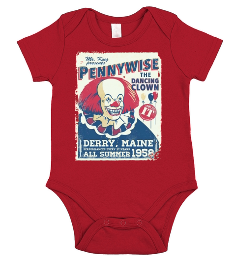 Tshirt  de dancing clown pennywise voor mannen Short Sleeve Baby One-Piece