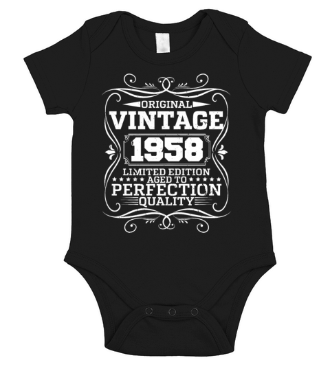Vintage 1958 Original Limited Edition Short Sleeve Baby One-Piece