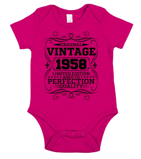 Vintage 1958 Original Limited Edition Short Sleeve Baby One-Piece