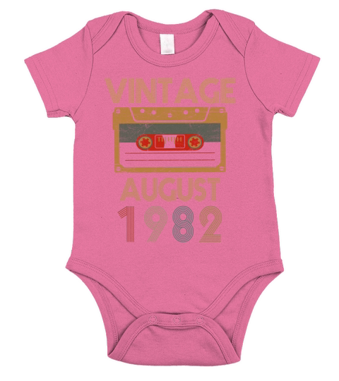 Vintage august 1982 Short Sleeve Baby One-Piece