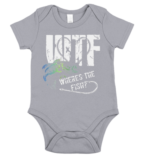 Wheres the fish t-shirt Short Sleeve Baby One-Piece