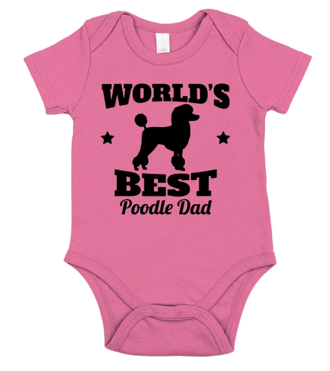 Worlds Best Poodle Dad - Mens T-Shirt Short Sleeve Baby One-Piece