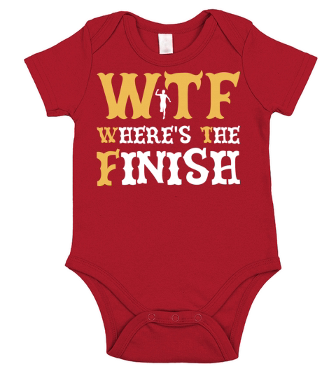 WTF Wheres The Finish - Running Runner Short Sleeve Baby One-Piece