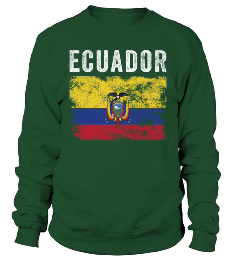 Ecuador Flag Distressed Ecuadorian Flag Sweatshirt Unisex