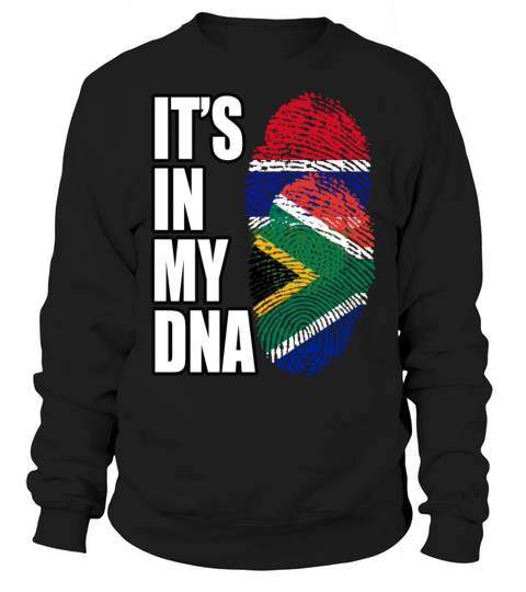 Gambian And South African Mix Heritage DNA Flag Sweatshirt Unisex