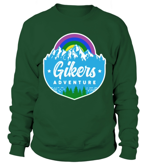 Gay Hiker and Biker Outdoor Activity Theme Gikers Sweatshirt Unisex