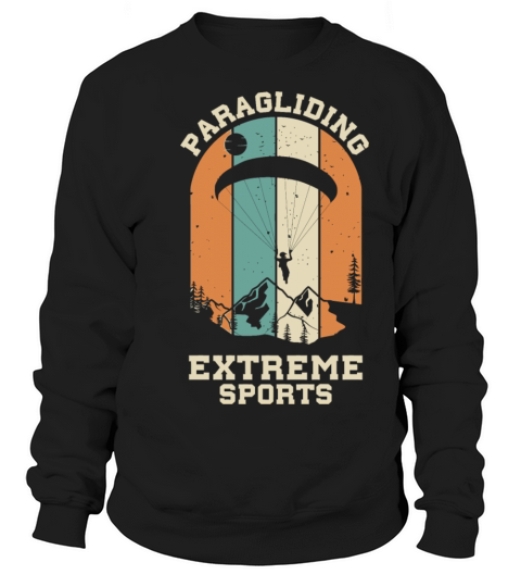 Paragliding extreme sports design vintage retro Sweatshirt Unisex