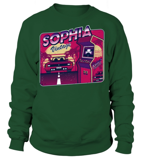 Sophia Funny Personalized Vintage Gamer 80s 90s Sweatshirt Unisex